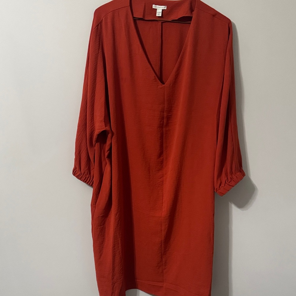 Cato Rust V-Neck Tunic Top
